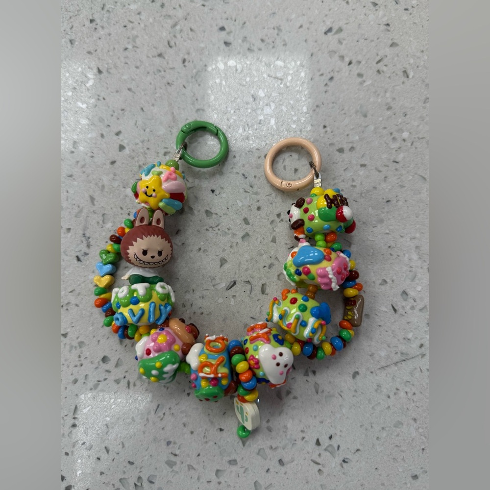 Authentic Labubu handmade mobile phone chain, keychain, and bag charm